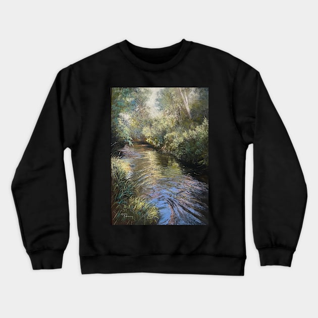 'Yackandandah Creek' Crewneck Sweatshirt by Lyndarob